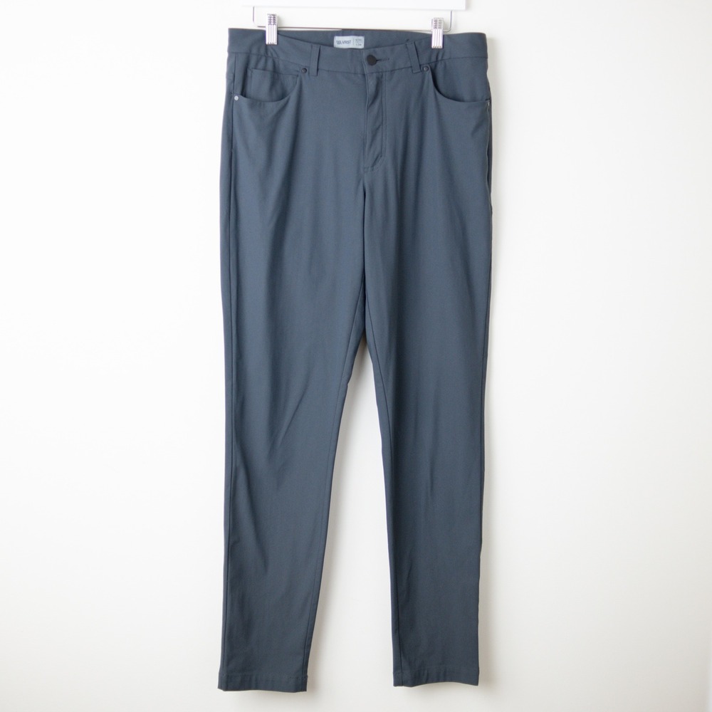 VRST Limitless Pants Mens 33x34 Gray Slim Fit 5 Pocket Stretch Performance